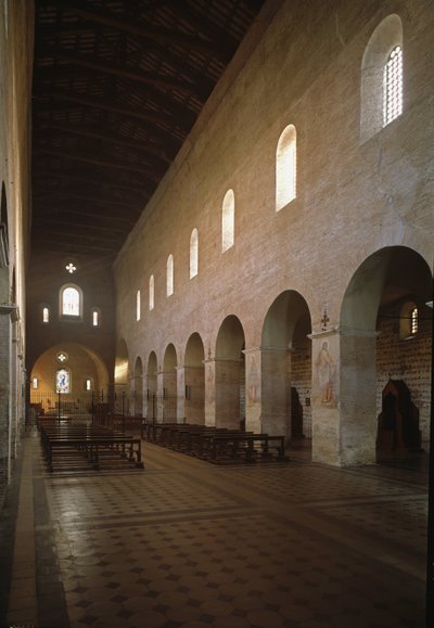A Szent Vince és Szent Anasztáz-templom, a Három szökőkút apátsága (Tre-Fontane) belső képe (Chiesa dei Santi Vincenzo e Anastasio alle Tre Fontane) (St Vincenzo e Anastasio templom belső képe, abbazia delle Tre Fontane) 625 -1 alkotó: School Italian