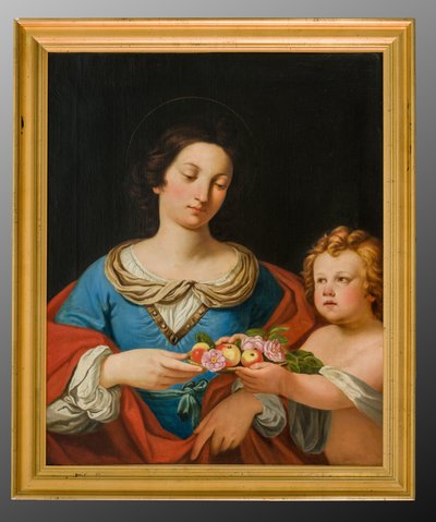 Szent Dorottya (olajfestmény, vászon) alkotó: School Italian