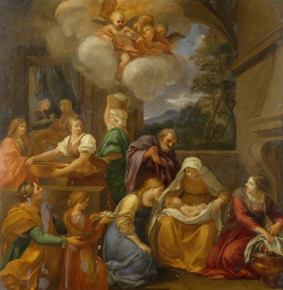 Keresztelő János születése (olaj, réz) alkotó: School Italian