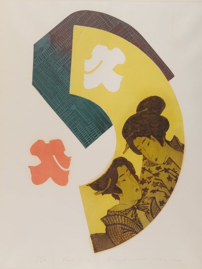 ventilátor (színes fatömbnyomat) alkotó: Japanese School