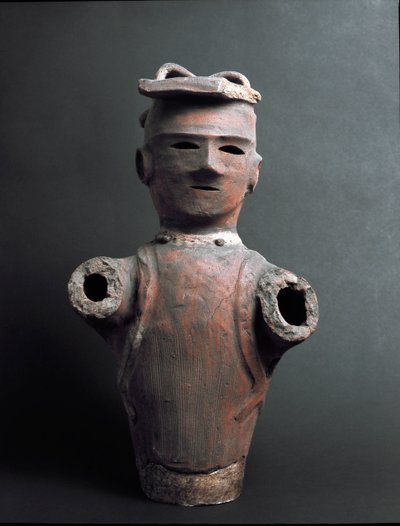 Temetési terrakotta szobor (haniwa), Kofun korszak (250-538) alkotó: Japanese School