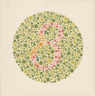 Ishihara színteszt a színvakság kimutatására. (színes litho) alkotó: School Japanese