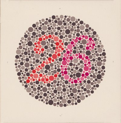 Ishihara színteszt a színvakság kimutatására. (színes litho) alkotó: School Japanese