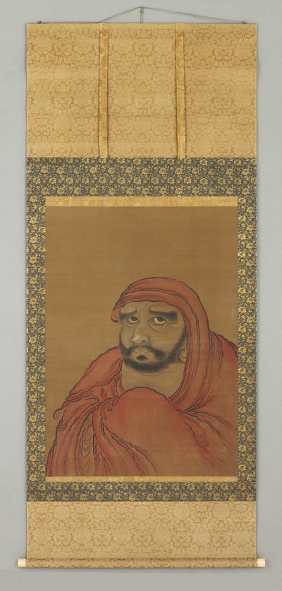 Nagy fej drapériával (Daruma) (függő tekercs) alkotó: Japanese School