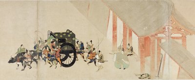 Illusztrált mese a polgárháborúról, The Imperial Visit to Rokuhara (Illustrated Tale of the Civil War, The Imperial Visit to Rokuhara) - Névtelen munka, akvarell és tus papíron, második tekercs alkotó: School Japanese