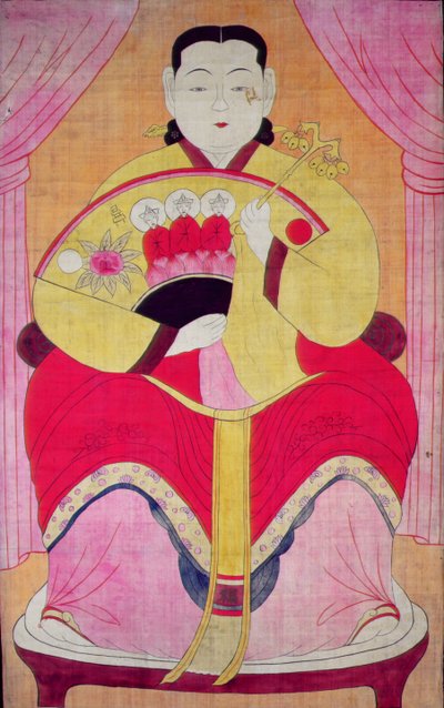 Daesin manura (természetes pigment selyemre) alkotó: School Korean