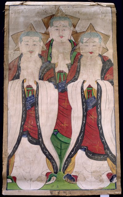 Sambul jeseok (természetes pigment selyemre) alkotó: School Korean