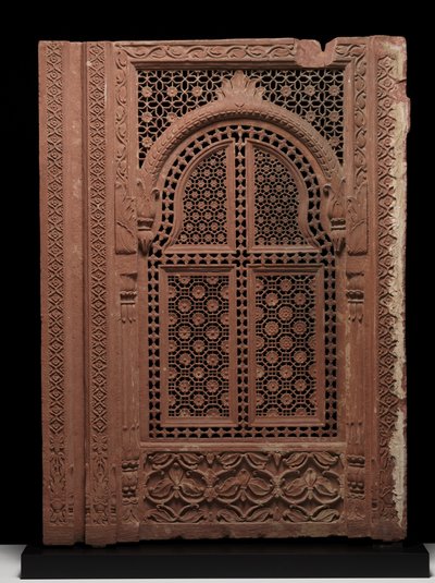 Pár Jali paraván, 18. század körül (homokkő) alkotó: School Mughal