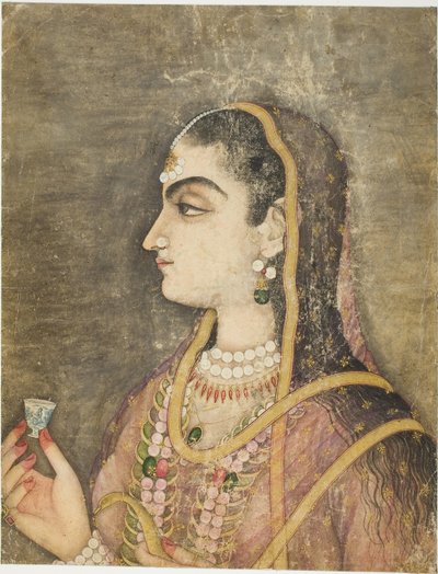 Egy hercegnő portréja alkotó: School Mughal