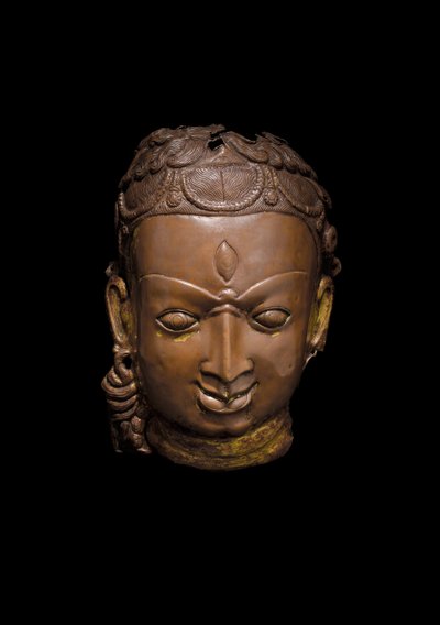 Shiva maszkja, 11. század körül (réz) alkotó: School Nepalese