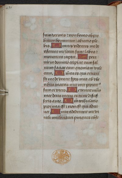 Kings 9, f.232v, Órakönyv, Sarum-i használat ("Anne Boleyn