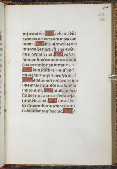 Kings 9, f.235r, Órakönyv, Sarum-i használat ("Anne Boleyn