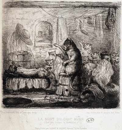 Murr macska halála (Hoffmann meséiből) – Rajz, Portugália alkotó: School Portuguese
