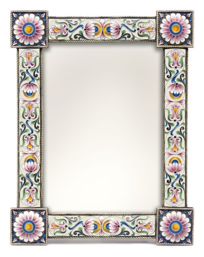 Ezüst aranyozott és cloisonne zománcozott fényképkeret, kb. 1900 (ezüst aranyozott, cloisonne zománc) alkotó: School Russian