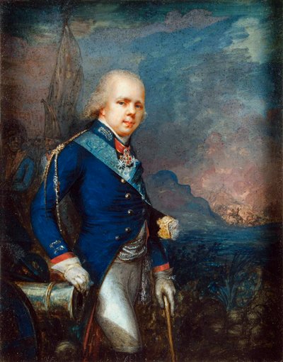Constantin Pavlovitch de Russie – Konstantin Pavlovics orosz nagyherceg (1779-1831) portréja a Novi par Anonymous csata előtt alkotó: School Russian