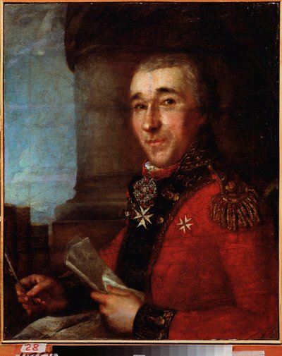 Alekszej Arakcsejev gróf tábornok (Alexis Araktcsejev) (Araktcsejev) portréja (1769-1834). Orosz mester festménye, olaj, vászon, 18. század vége. Távol-keleti Művészeti Múzeum, Habarovszk (Oroszország). alkotó: School Russian