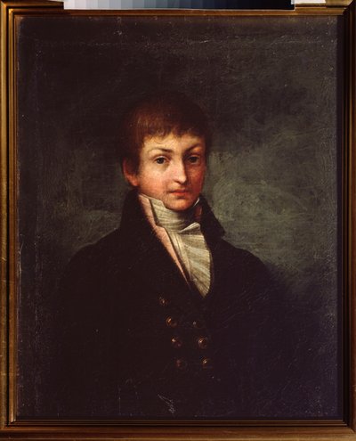 Konsztantyin N. Batyuskov (Constantin Batyushkov) költő (1787-1855) portréja. Orosz mester festménye, olaj, vászon, 1800 körül. Orosz művészet alkotó: School Russian