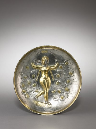 Étel: Anahita istennő, 400-600 (ezüst aranyozott) alkotó: School Sasanian
