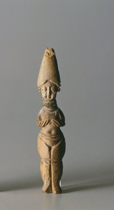 Szobor magas kalappal, Szusából, Iránból, Kr.u. 4-6. század (csont) alkotó: School Sasanian