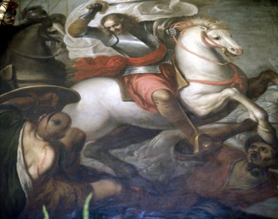 Nagy Szent Jakab jelenése a clavijoi csatában alkotó: School Spanish