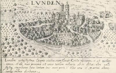 Lund városa, Svédország (metszet) alkotó: School Swedish