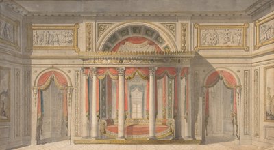 Tervezés egy hálószobához, 1785-1838. alkotó: School of Charles Percier