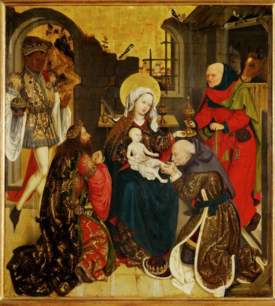 A bölcsek imádása ... (festmény fára) alkotó: Schottenaltar Master