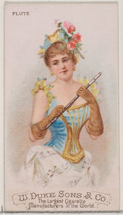 Furulya, az N82 hangszerek sorozatból Duke márkájú cigarettákhoz, 1888., 1888. alkotó: Schumacher and Ettlinger