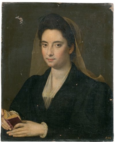 Egy könyves hölgy portréja ("Lucrezia Cenci") alkotó: Scipione Pulzone