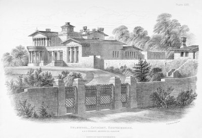 Holmwood külső képe, Glasgow (metszet) alkotó: Scottish School