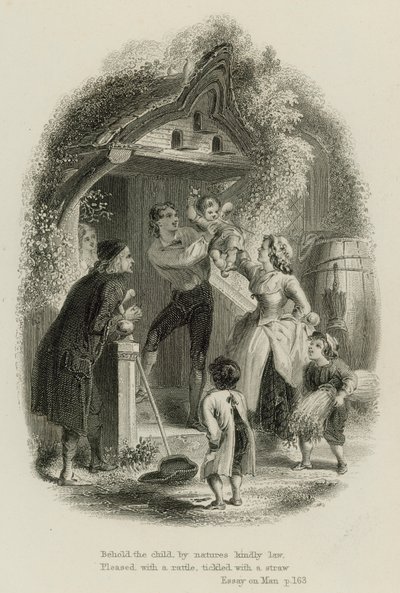 Jelenet az Esszé az emberről című filmből, Alexander Pope (metszet) alkotó: Scottish School