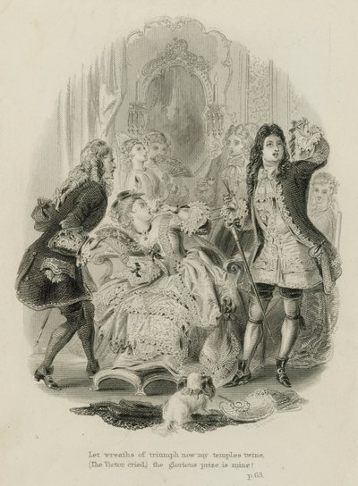 Jelenet a zár megerőszakolásából, Alexander Pope (metszet) alkotó: Scottish School