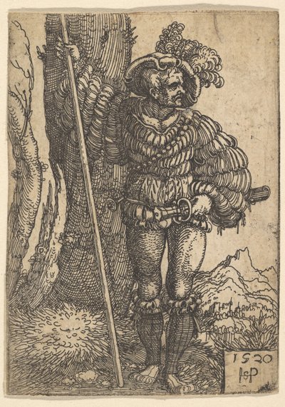 A Lansquenet, 1520. alkotó: Sebald Beham