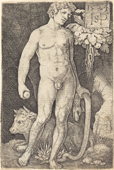 Ádám állva alkotó: Sebald Beham