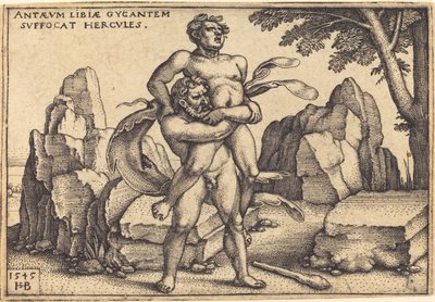Herkules megöli Anthaeust alkotó: Sebald Beham