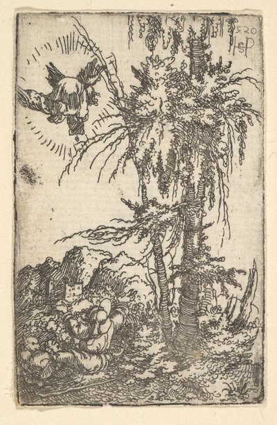 Joachim a Szűzanya születésének ígéretét fogadja, 1520. alkotó: Sebald Beham