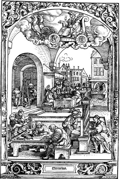 Merkúr, 1531 alkotó: Sebald Beham