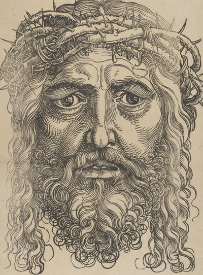 Krisztus tövisekkel koronás feje, kb. 1520. alkotó: Sebald Beham