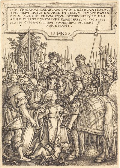 Traianus ítélete alkotó: Sebald Beham