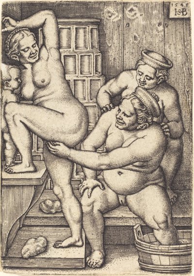 Három nő fürdik alkotó: Sebald Beham