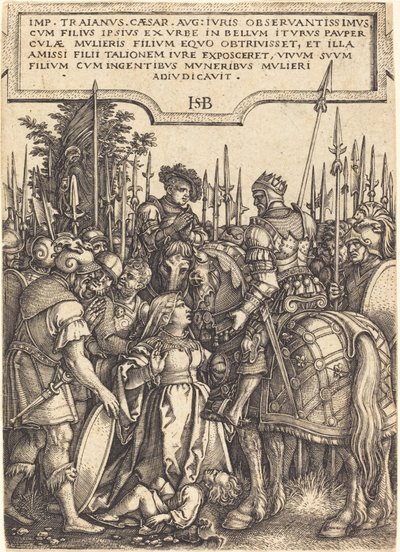 Traianus igazságszolgáltatása alkotó: Sebald Beham