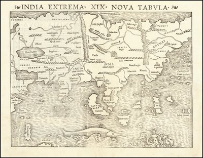 1542-es Ázsia-térkép Sebastian Münster tollából alkotó: Sebastian Munster
