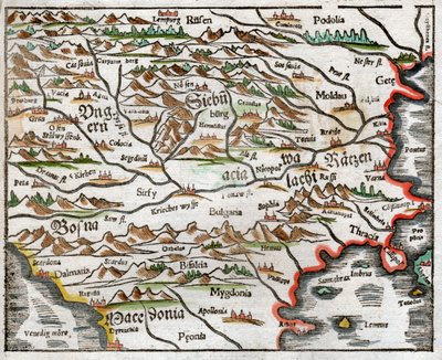 Kelet-Európa és Balkán 1575 alkotó: Sebastian Munster