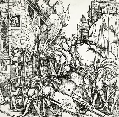 Karthágó ostroma, metszet az Universalis Cosmographia-ból (Univerzális kozmológia), Sebastian Munster (1488-1552). Németország alkotó: Sebastian Munster