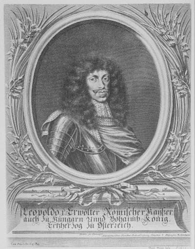 I. Lipót, római római császár, II. Bartholomaus Kilianus metszete, 1674 alkotó: Sebastian van Dryweghen