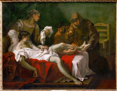 Páduai Szent Antal gyógyít egy fiatalt ... alkotó: Sebastiano (attr. to) Ricci