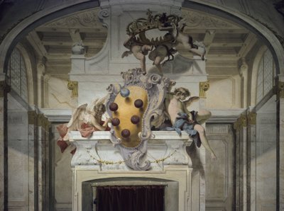 Medici-címer. Sebastiano Ricci (1659-1734) freskója, 1707-1708 körül. Firenze, Palazzo Pitti alkotó: Sebastiano Ricci