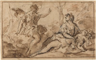 Az angyal megjelenik Hágárnak és Izmaelnek alkotó: Sebastiano Ricci