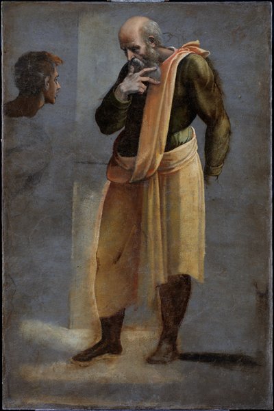 A látogatás - Szent Zakariás alkotó: Sebastiano del (c.1485-1547) Piombo
