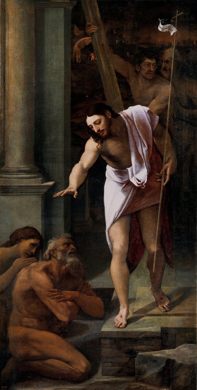 "" Christ aux limbes "" (Christ in Limbo) Peinture de Sebastiano del Piombo (1485-1547) 1516 Méret: 226x114 cm Prado Múzeum, Madrid alkotó: Sebastiano del (c.1485 1547) Piombo